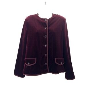 Vintage 90s Burgundy Purple Velvet Jacket Pant Skirt Suit Set 8/10* Whimsigoth